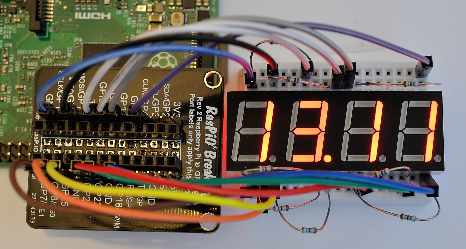 RasPiO 7-segments display clock