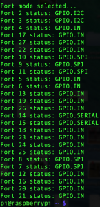 GPIO.gpio_function(port) output in BCM mode