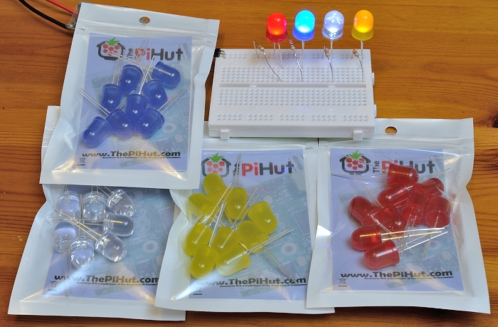 10mm LEDs from The Pi Hut
