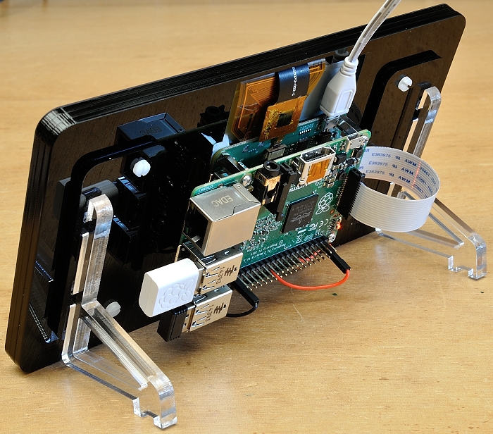 Pimoroni case for Raspberry Pi DSI display - rear
