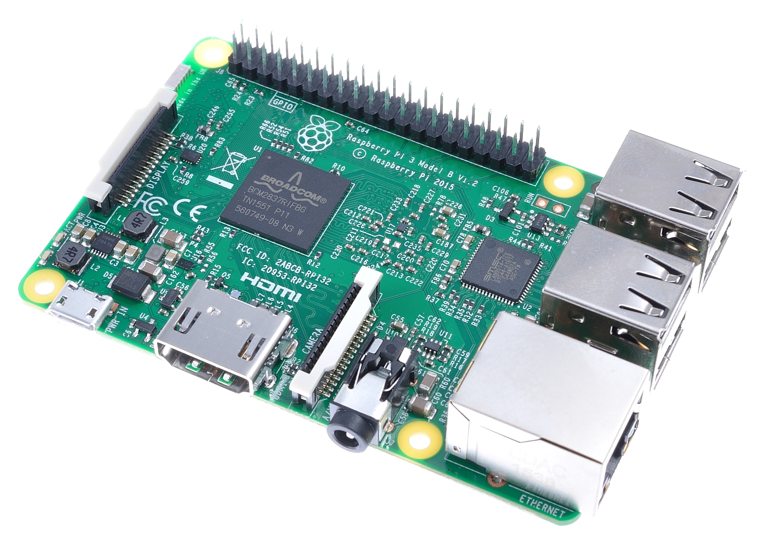 Raspberry Pi 3 model B launches today – 64-bit quad A53 1.2 GHz BCM2837 ...
