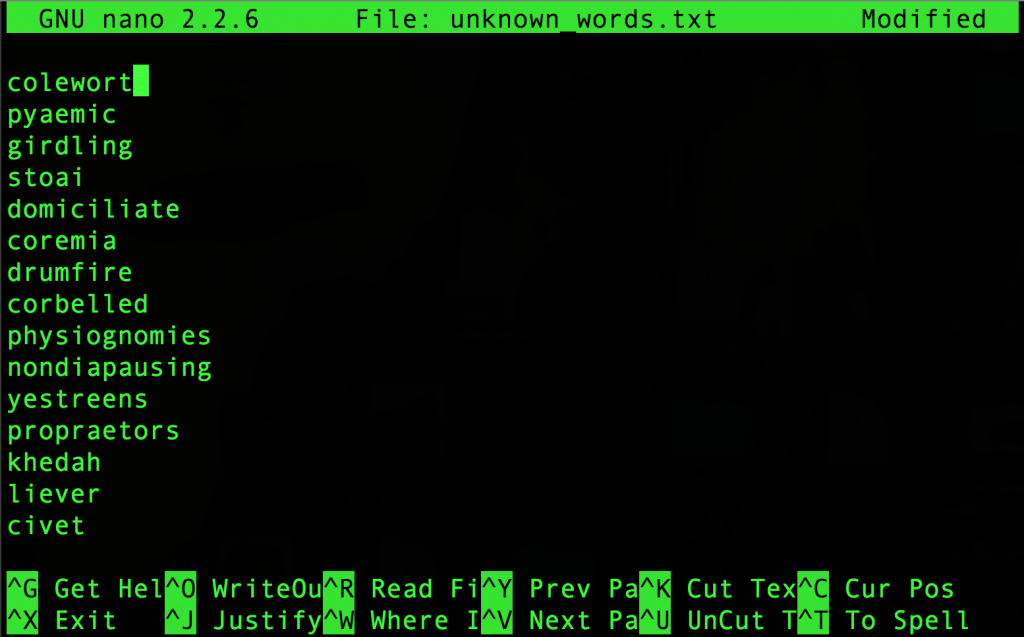 unknown_words.txt should look like this