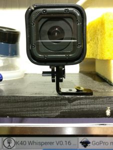 Completed GoPro shelf mount after heat bending and tapping