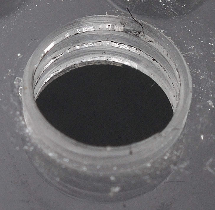 Close-up of M6 thread in Perspex