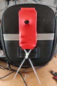 Rear-facing Pi Zero W camera on saddle bag