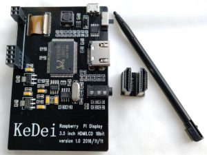 3.5" Kedei screen rear. It sits directly above a Pi A or B