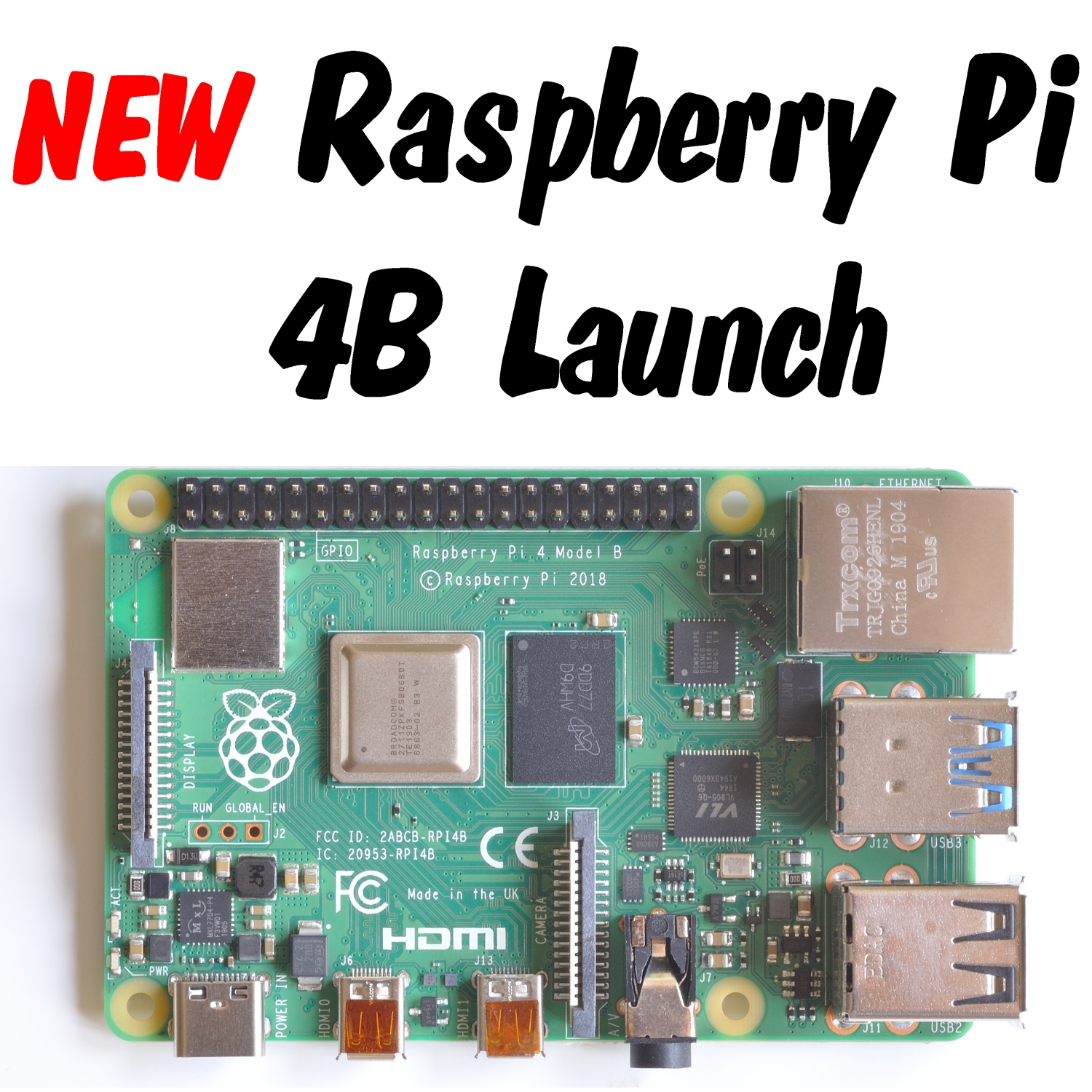 Official Original Raspberry Pi 4 Model B 4b Dev Board or Kit(G) RAM 1GB 2GB  4GB 8GB Core CPU 1.5Ghz 3 Speeder Than Pi 3B+
